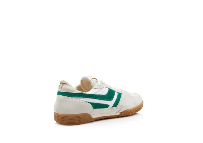 Men Sneakers Tom Ford Suede Jackson Sneaker Whitegreen Amber