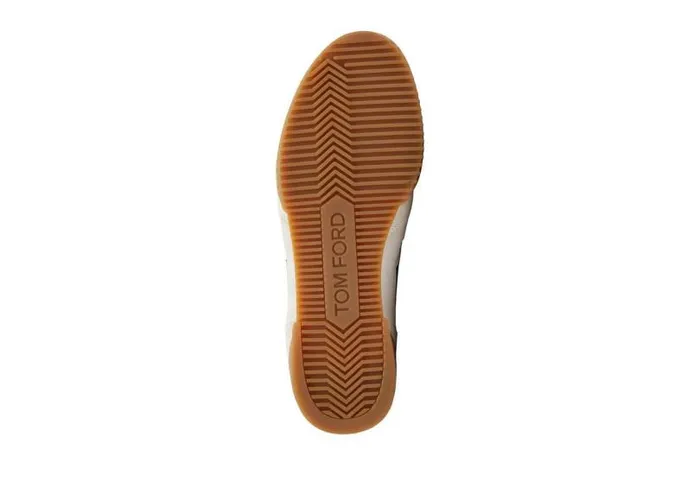 Men Sneakers Tom Ford Suede Jackson Sneaker Whitegreen Amber