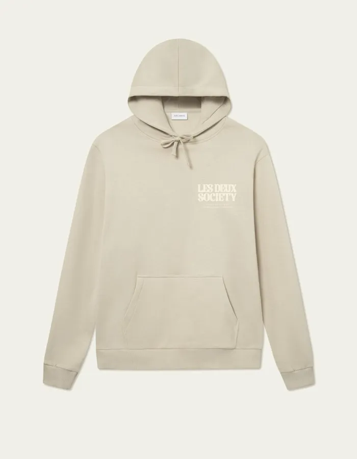 Men Society Hoodie 8211 Light SandSummer Melon Les Deux HoodiesSweatshirts