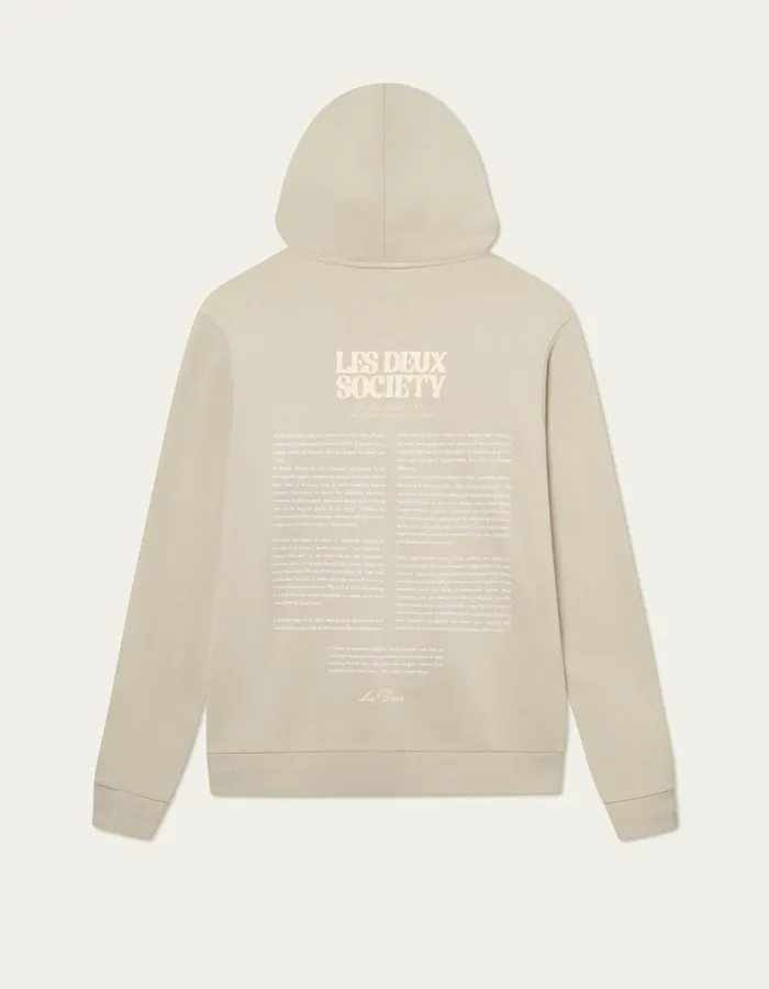 Men Society Hoodie 8211 Light SandSummer Melon Les Deux HoodiesSweatshirts