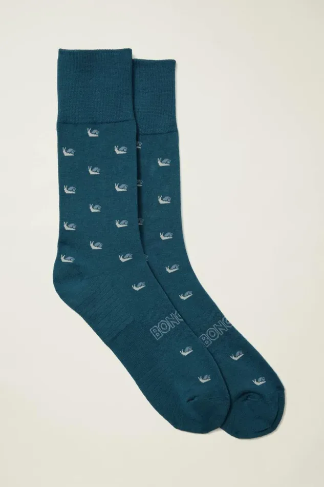 Men Soft Everyday Socks Blue Snail About Town Bonobos Socks and Underwear