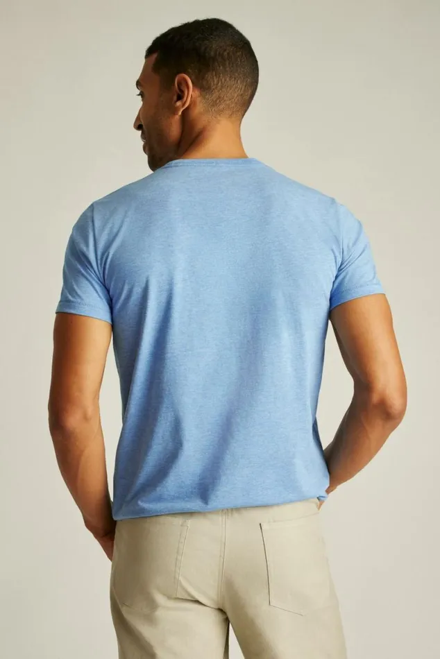 Men Soft Everyday Tee Heather Lichen Blue Bonobos Short Sleeve Tees