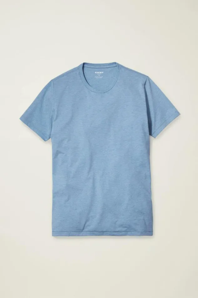 Men Soft Everyday Tee Heather Lichen Blue Bonobos Short Sleeve Tees