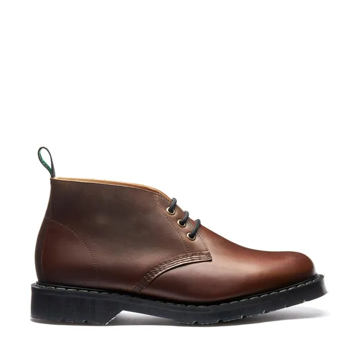 Men Solovair Chukka Boots Gaucho Crazy Horse 3 Eye Chukka Boot