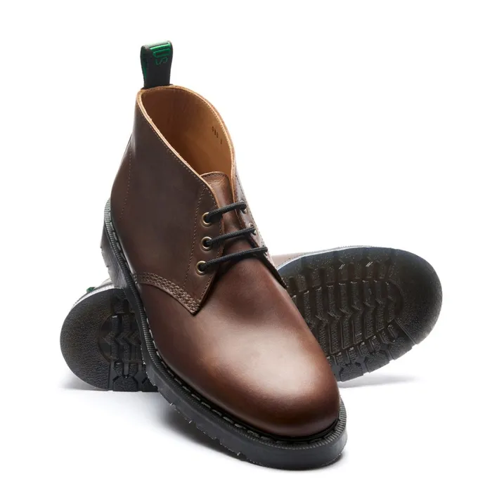 Men Solovair Chukka Boots Gaucho Crazy Horse 3 Eye Chukka Boot