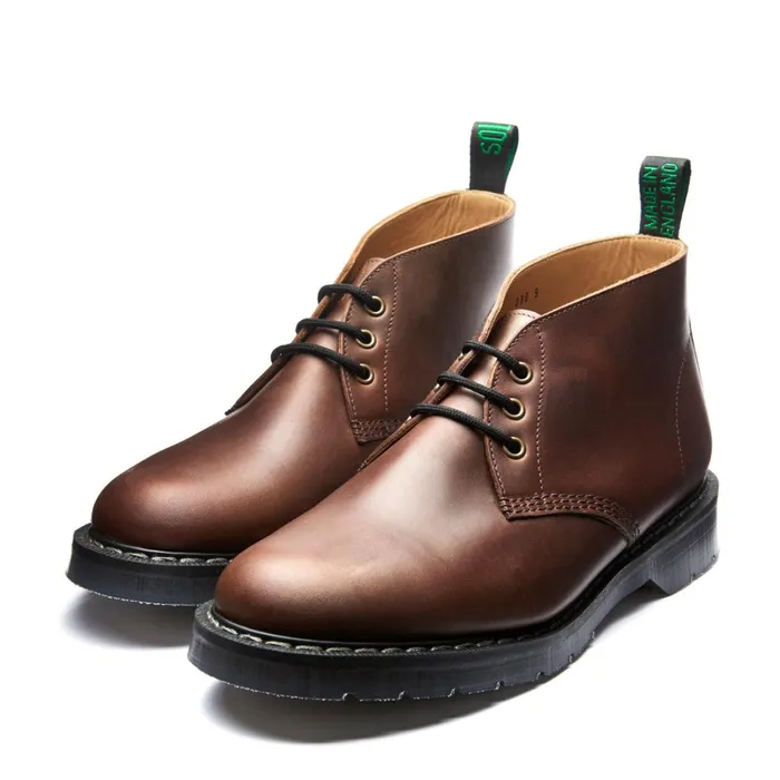 Men Solovair Chukka Boots Gaucho Crazy Horse 3 Eye Chukka Boot