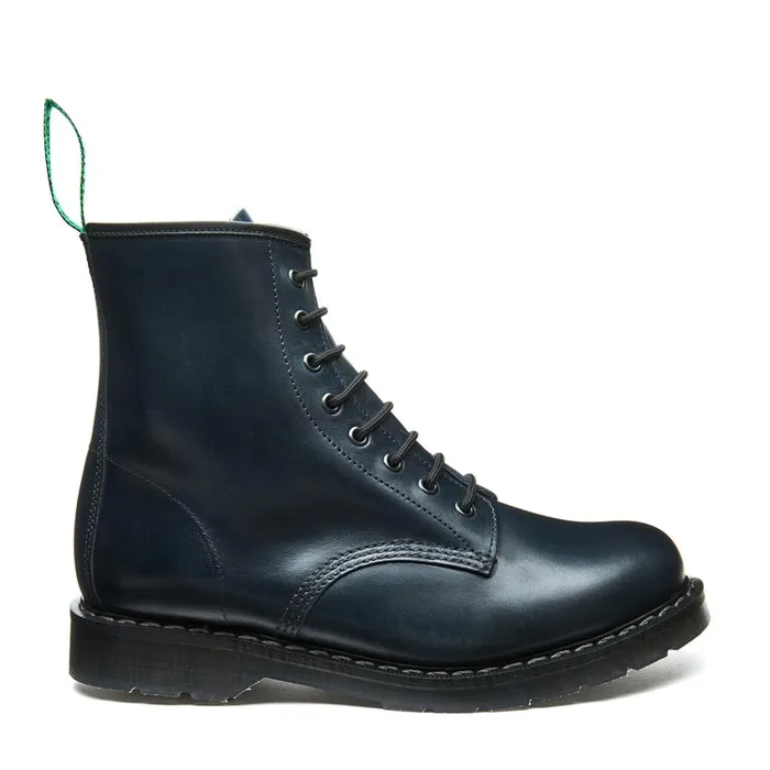 Men Solovair Derby Boots Navy Gaucho 8 Eye Derby Boot