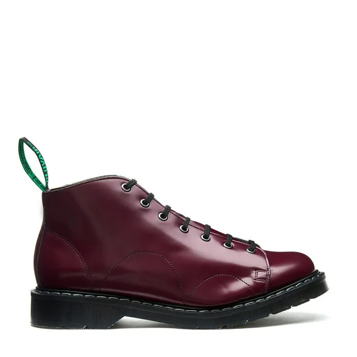 Men Solovair Monkey Boots Merlot Vegan HiShine Monkey Boot
