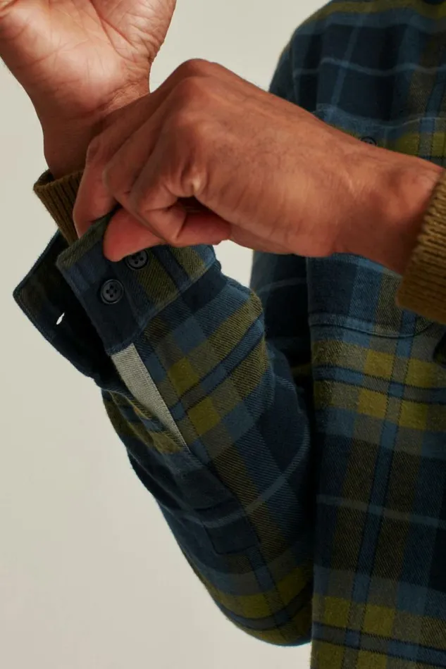 Men Stretch Flannel Shirt Teton Lake Plaid Bonobos Overshirts