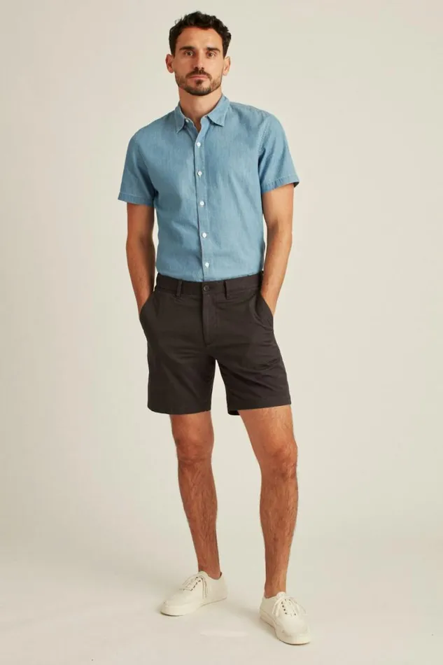 Men Stretch Lightweight Chino Shorts Phantom Bonobos Chino Shorts
