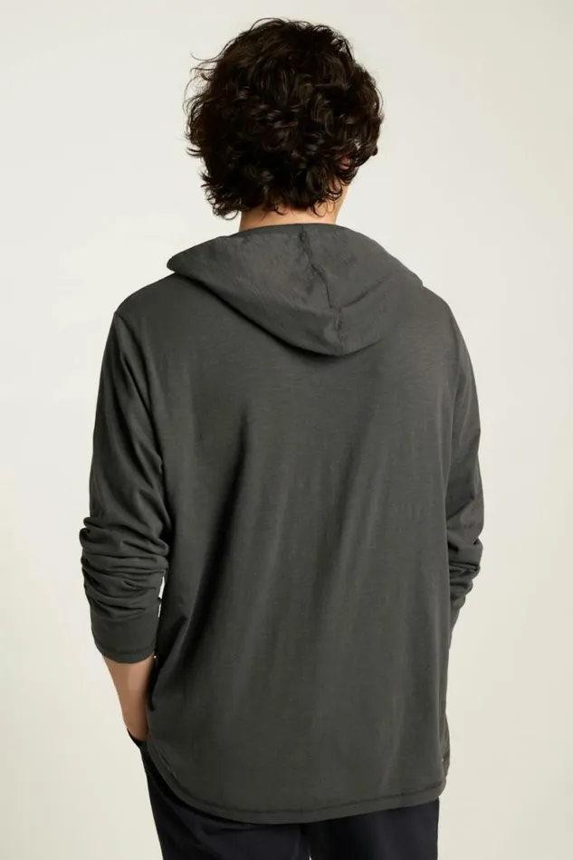 Men Sun Faded Hoodie Black Oyster Bonobos Sweatshirts and Fleece