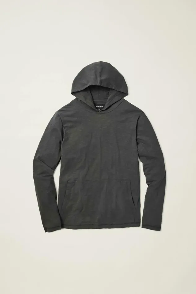 Men Sun Faded Hoodie Black Oyster Bonobos Sweatshirts and Fleece