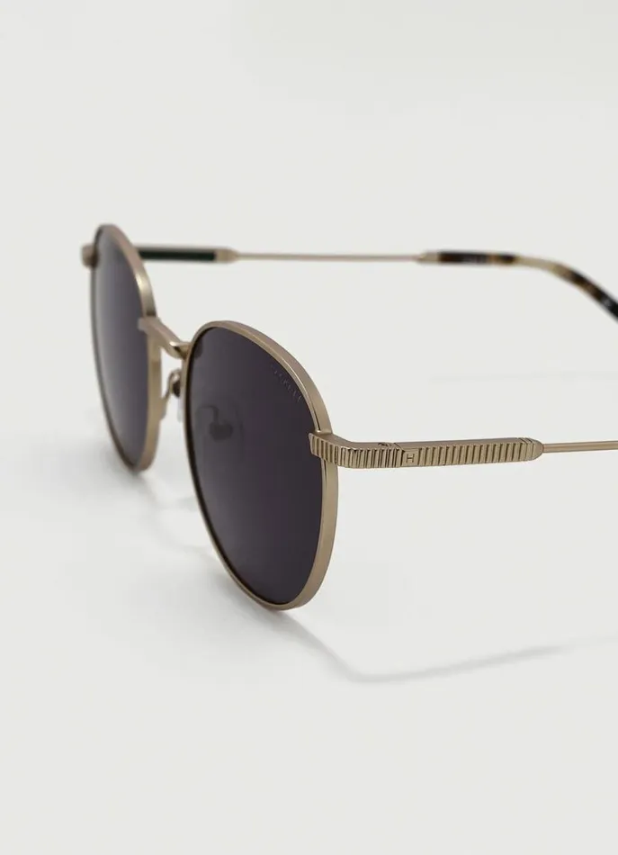Men Sunglasses Hackett London Round Sunglasses Matt Lt Gold