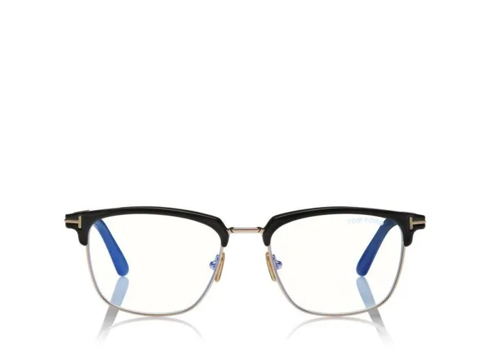 Men SUNGLASSES Tom Ford Blue Block Soft Square Magnetic Bridge Opticals