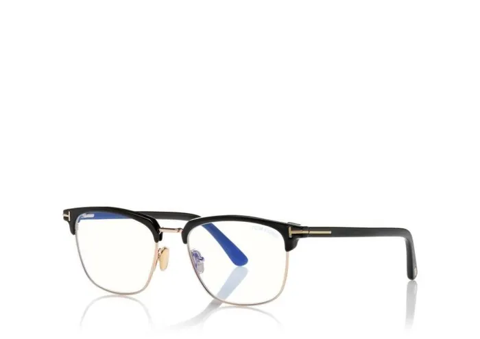 Men SUNGLASSES Tom Ford Blue Block Soft Square Magnetic Bridge Opticals