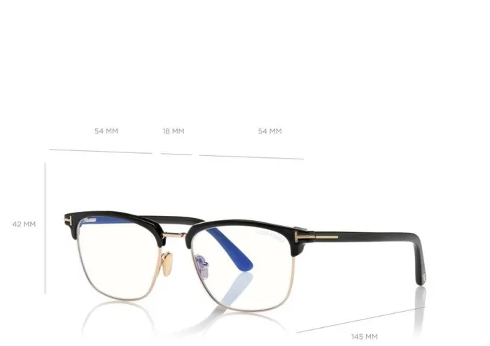 Men SUNGLASSES Tom Ford Blue Block Soft Square Magnetic Bridge Opticals