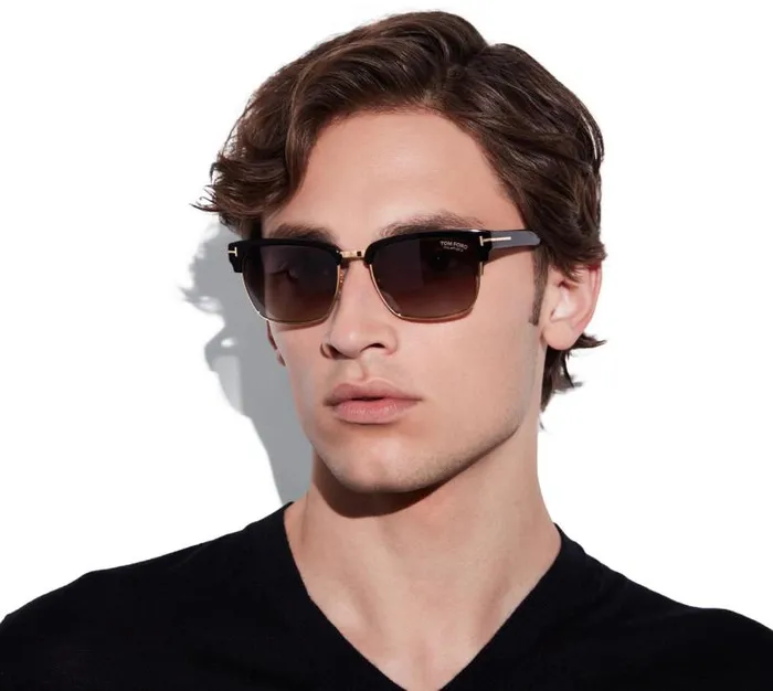 Men SUNGLASSES Tom Ford Polarized River Sunglasses Black
