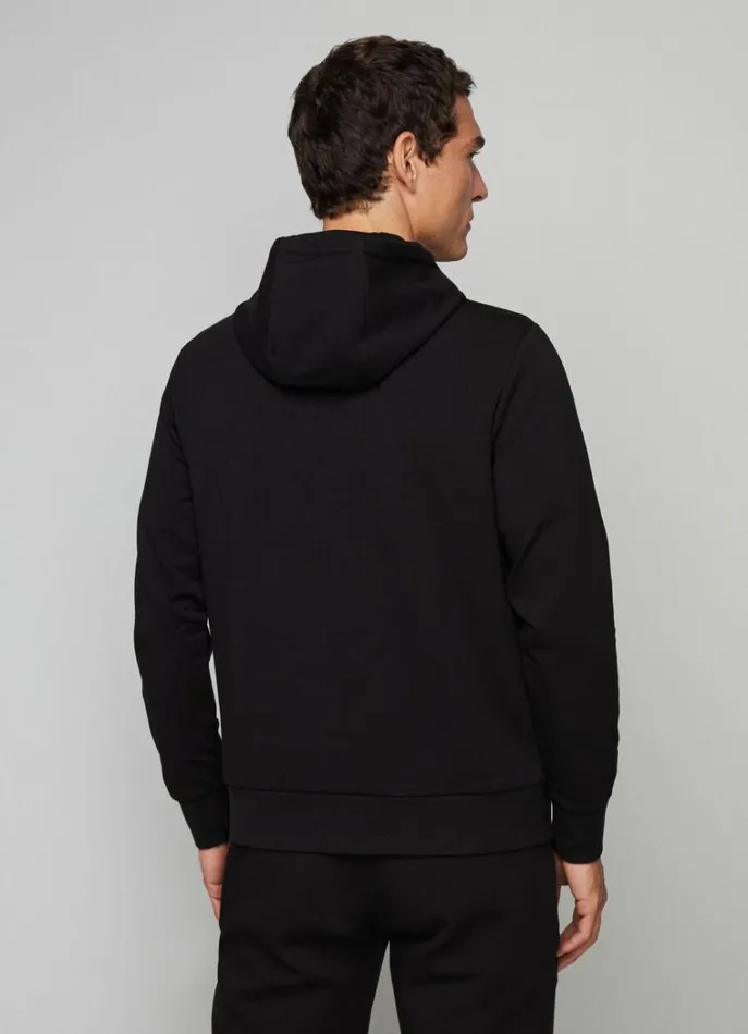 Men Sweatshirts Hackett London Classic Fit Full Zip Hoodie Black