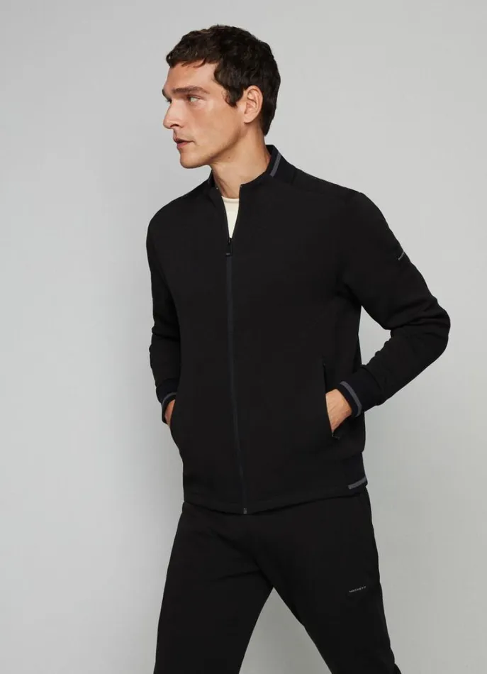 Men Sweatshirts Hackett London Hackett Sport Classic Fit Cardigan Black