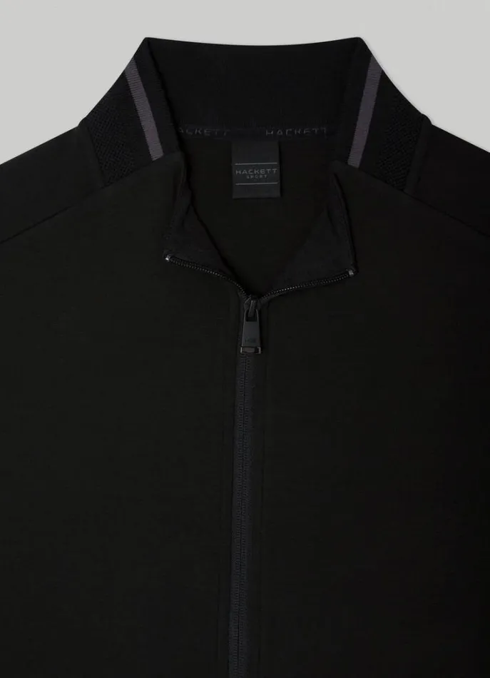 Men Sweatshirts Hackett London Hackett Sport Classic Fit Cardigan Black