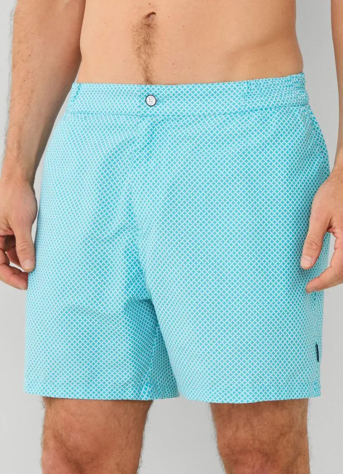 Men Swimwear Hackett London Mesh Swim Shorts Light Turquoise Blue