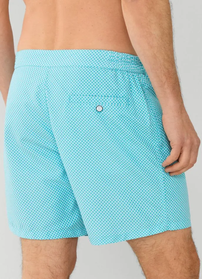 Men Swimwear Hackett London Mesh Swim Shorts Light Turquoise Blue