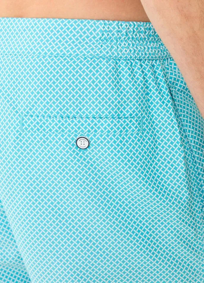 Men Swimwear Hackett London Mesh Swim Shorts Light Turquoise Blue