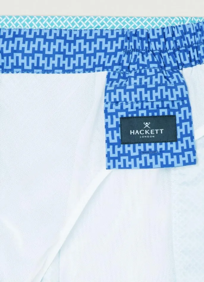 Men Swimwear Hackett London Mesh Swim Shorts Light Turquoise Blue