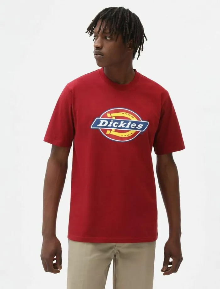Men TShirts Dickies Icon Logo TShirt Bikg Red