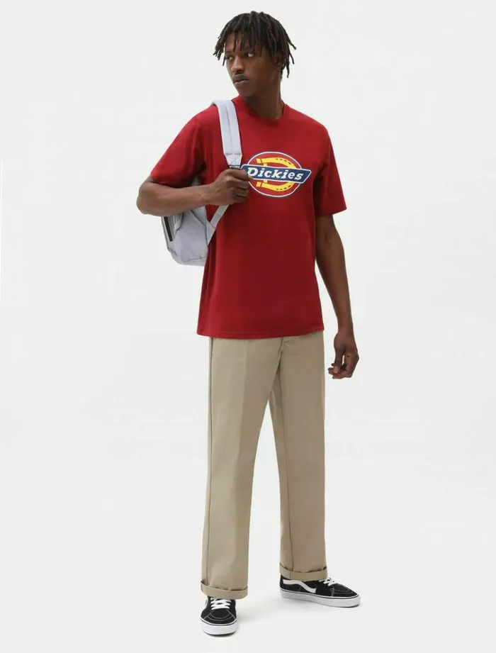 Men TShirts Dickies Icon Logo TShirt Bikg Red