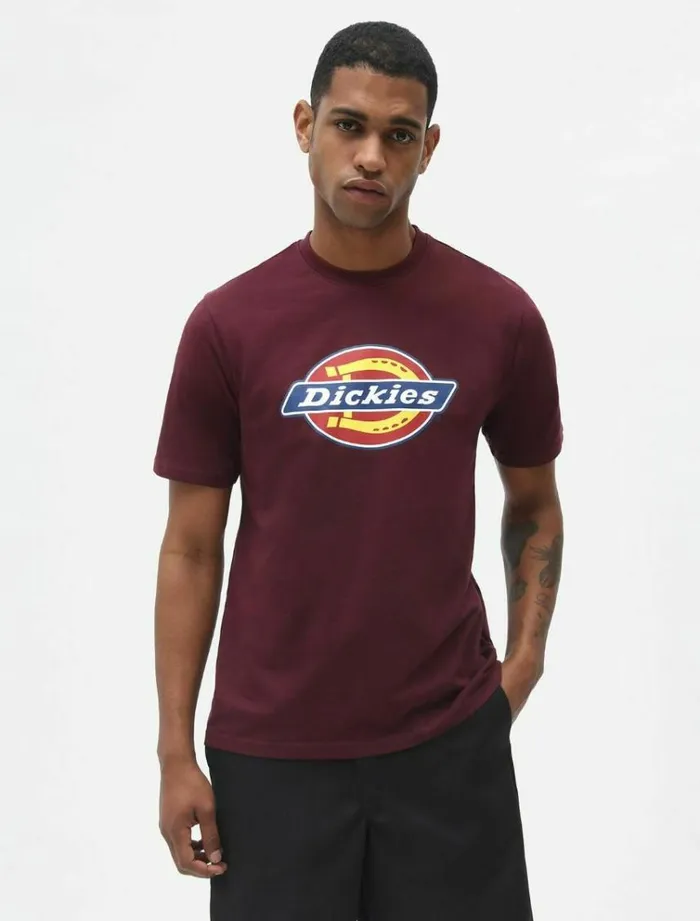 Men TShirts Dickies Icon Logo TShirt Maroon