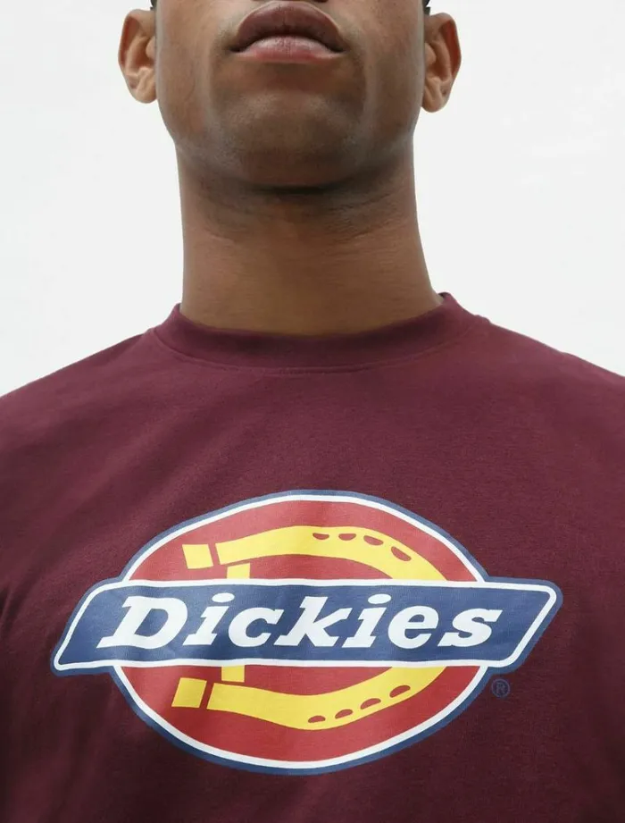 Men TShirts Dickies Icon Logo TShirt Maroon