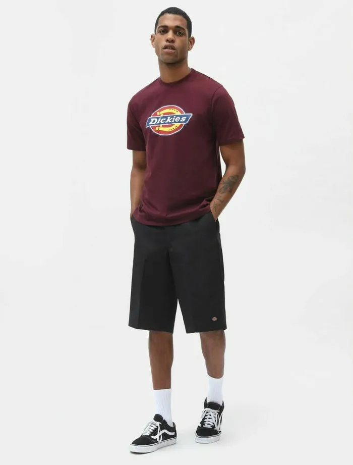 Men TShirts Dickies Icon Logo TShirt Maroon