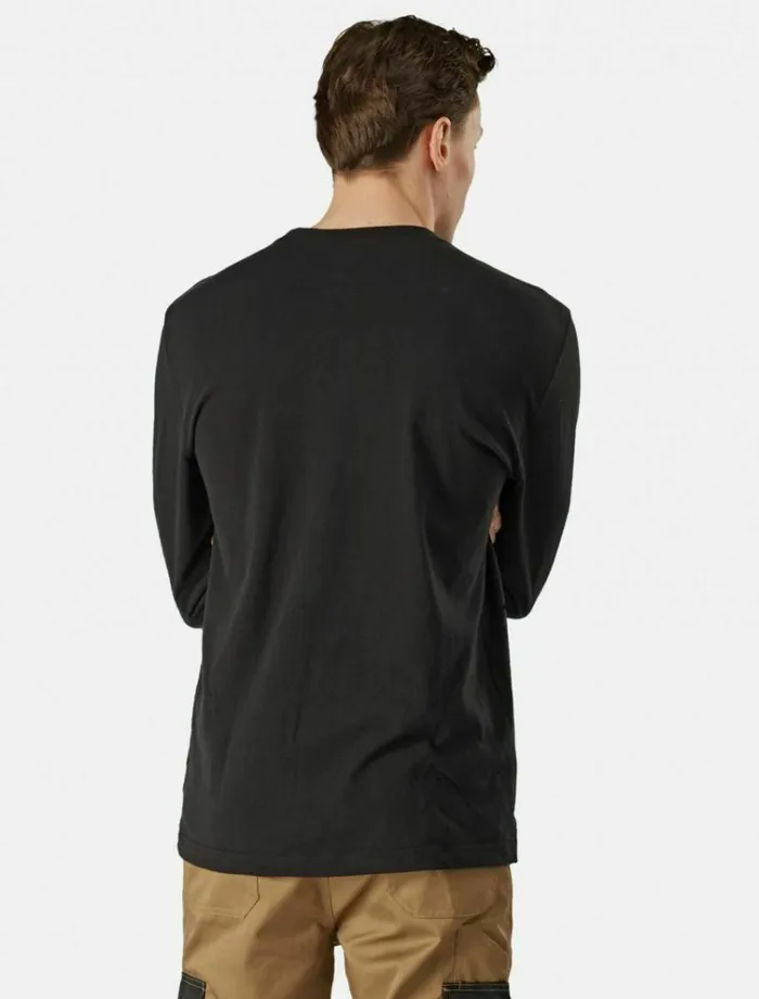 Men TShirts Dickies Long Sleeve Pocket Tee Black