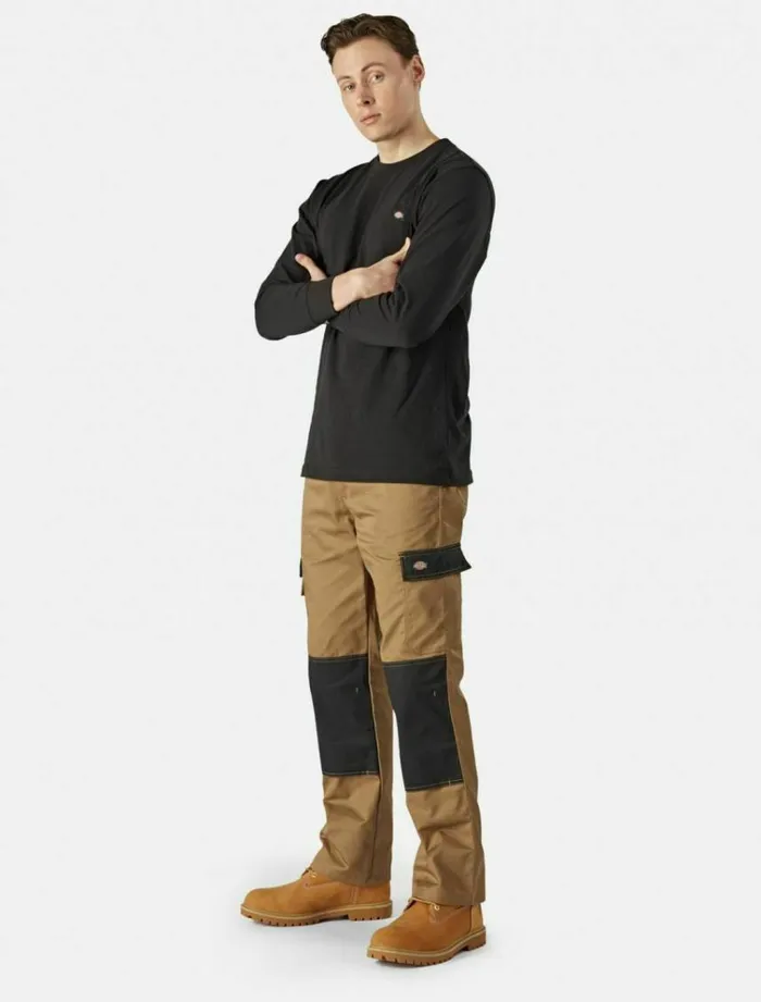 Men TShirts Dickies Long Sleeve Pocket Tee Black