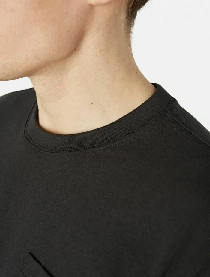 Men TShirts Dickies Long Sleeve Pocket Tee Black