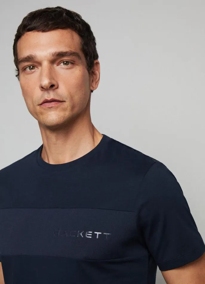 Men Tshirts Hackett London Hackett Sport Classic Fit TShirt Navy