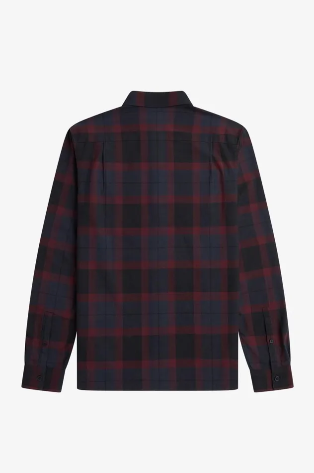 Men Tartan Shirt Oxblood Fred Perry Shirts