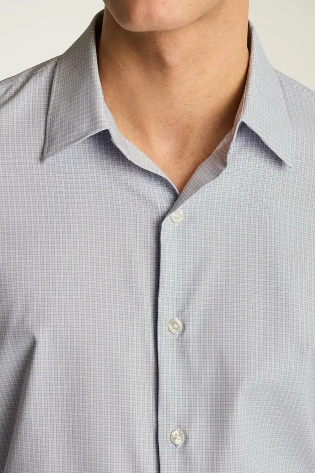 Men Tech Button Down Shirt Blue Purple Check Bonobos Casual Shirts