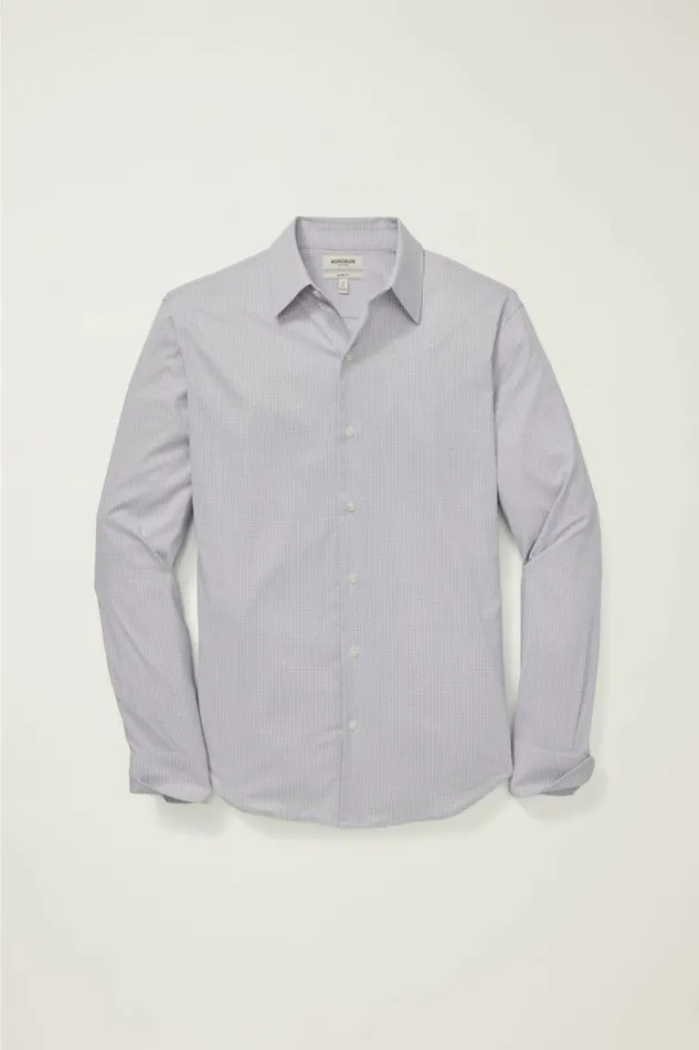 Men Tech Button Down Shirt Blue Purple Check Bonobos Casual Shirts