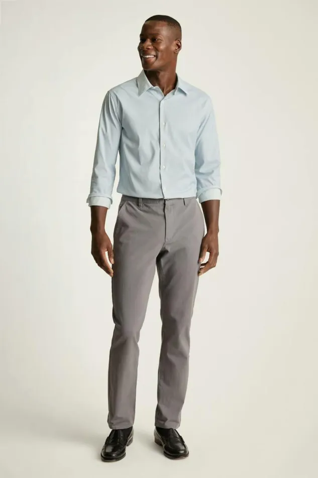 Men Tech Button Down Shirt Dusty Blue Geo Bonobos Casual Shirts