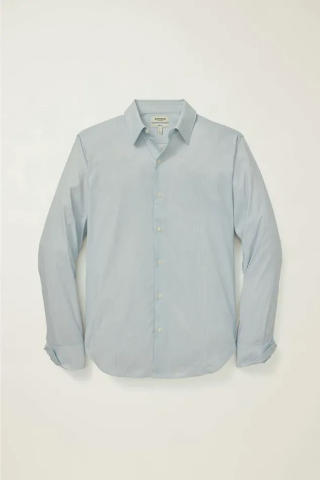 Men Tech Button Down Shirt Dusty Blue Geo Bonobos Casual Shirts