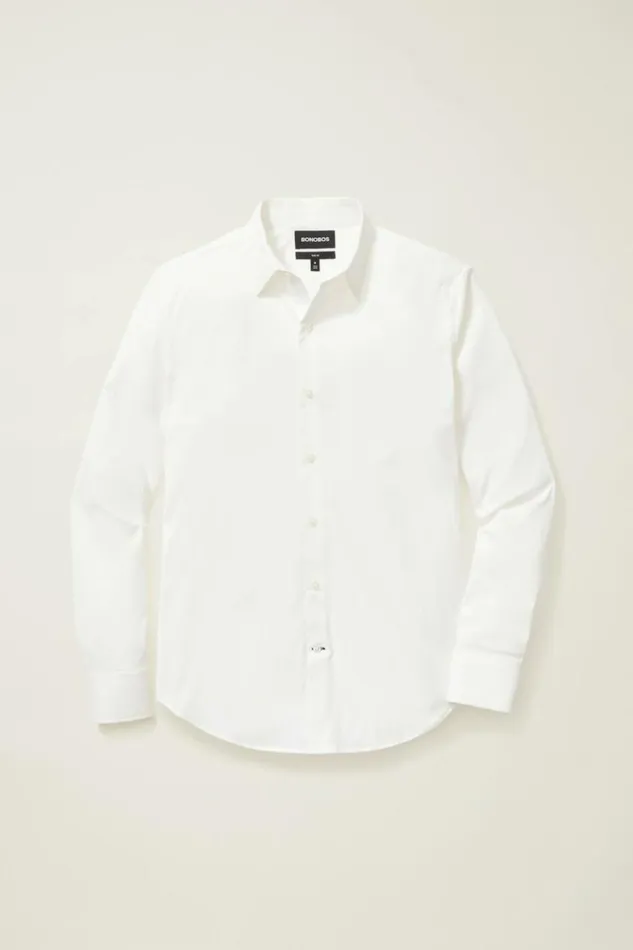 Men Tech Button Down Shirt White Bonobos Casual Shirts