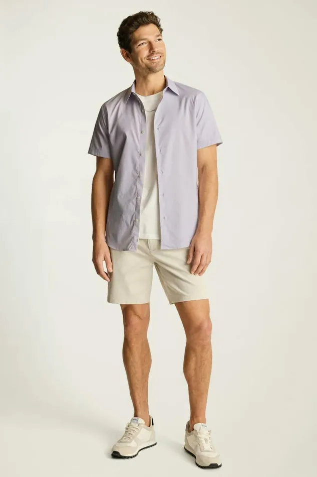 Men Tech Short Sleeve Shirt Purple Dusk Geo Bonobos Short Sleeve Shirts