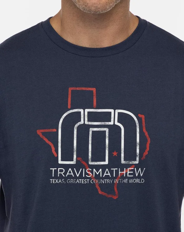 Men Tees TravisMathew BUCKING BULL TEE Mood Indigo