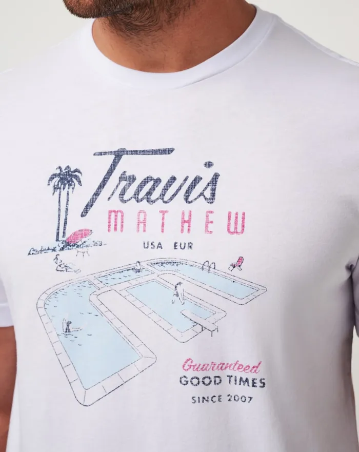 Men Tees TravisMathew ON VACATION TEE White