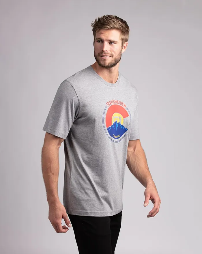 Men Tees TravisMathew THIN AIR TEE Heather Grey