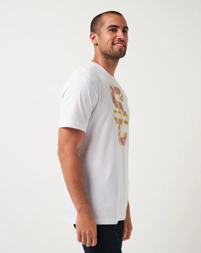 Men Tees TravisMathew USC WAR PAINT TEE White