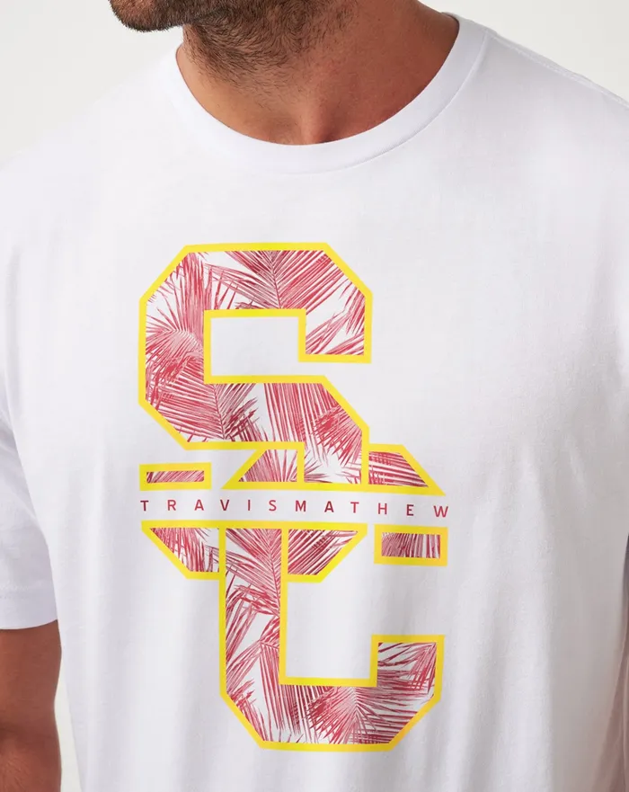 Men Tees TravisMathew USC WAR PAINT TEE White