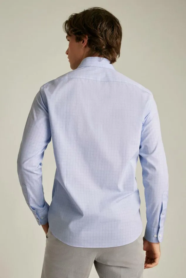Men The Desk To Dinner Shirt Periwinkle Edison Plaid Bonobos Business Casual Shirts